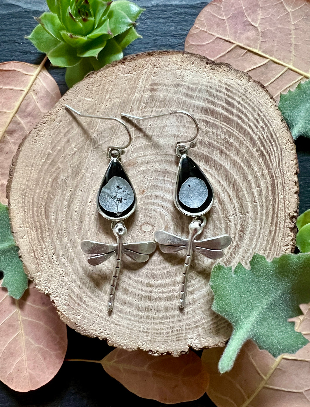 Boucles d’oreilles Hortensia Libellule