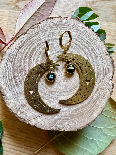 Boucles d’oreilles Lune-Daucus
